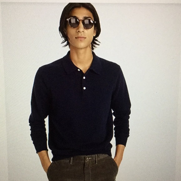 Cashmere collared sweater-polo - Picture 1 of 7
